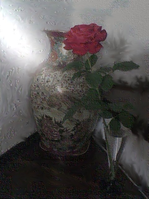 CHINESE VASE WITH ROSE
